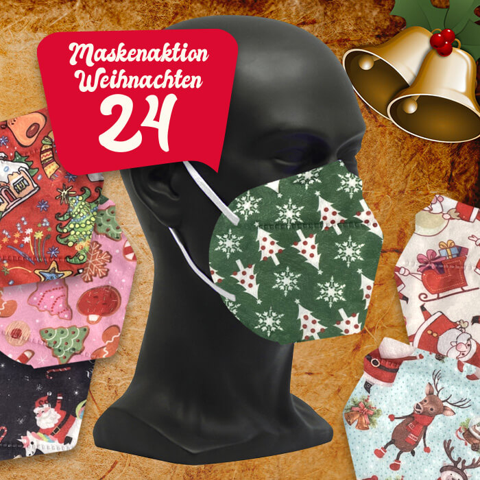 24 Ffp2 Weihnachtsmasken Aktion Schutzmaskenkaufen24